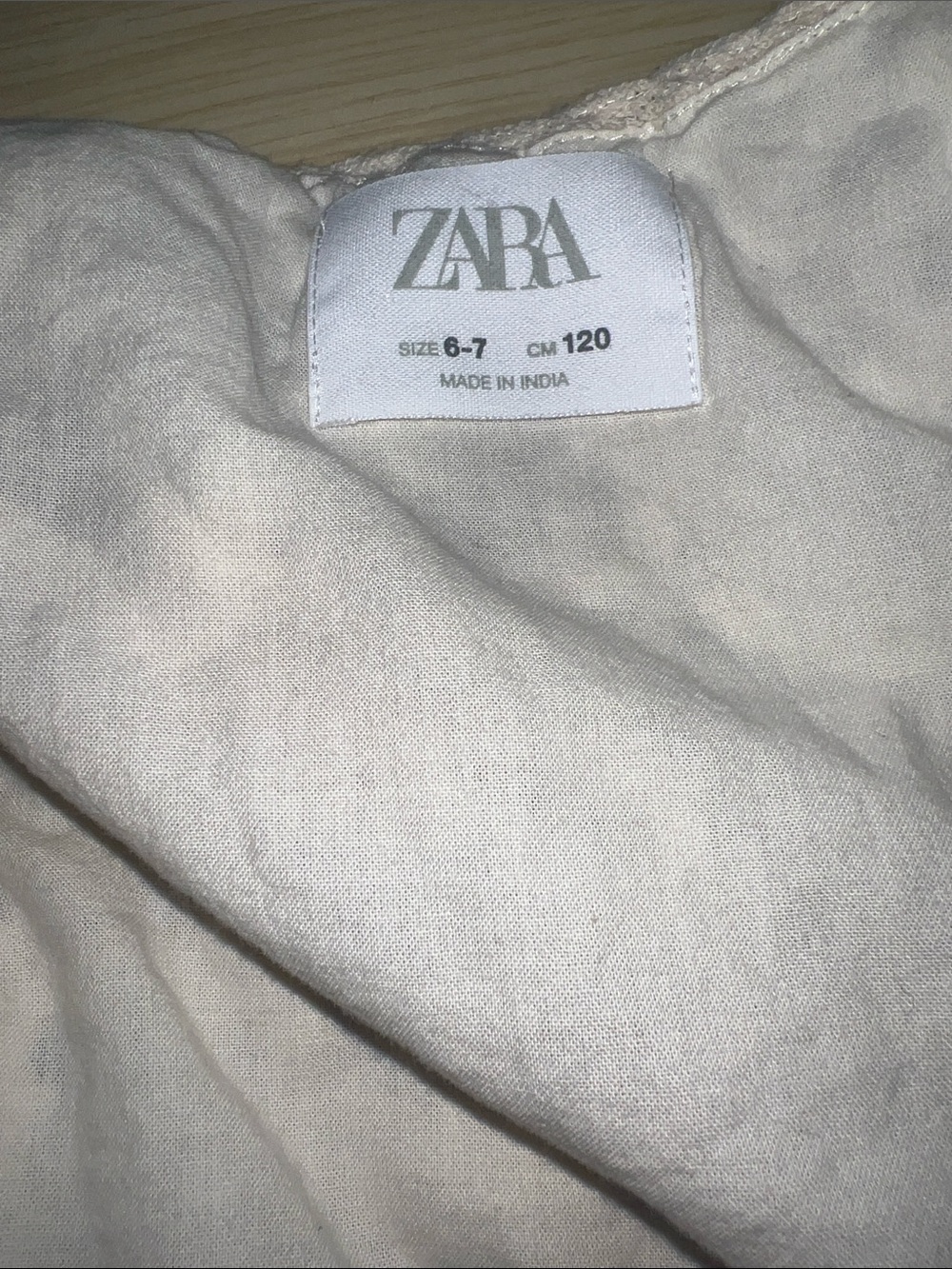 Zara Girls Floral Crochet Vest Size 6-7 Cream Boho Cottagecore - Picture 4 of 5